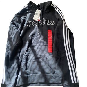 Adidas Black, Men’s Fleece Pullover Sweatshirt Hoodie (Size M)